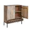 Marc carved mango wood cabinet