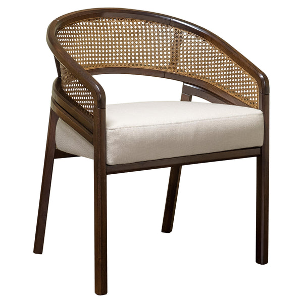 21st Rattan Spencer Dining Chair Wood Handmade in Portugal by Wood Tailors