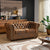 Casper Leather Chesterfield Two Seater Sofa