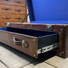 Coffee Table Luxury English Bridle Leather Hand Dyed Chestnut Brown Room Decor