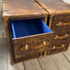 Luxury Leather Chestnut Brown Bedroom Nightstands