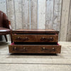 Leather Console 2 Draw English Handmade Coffee Table Room Decor Hand Dyed Bridle Leather Luxury Homes Inspired Travel
