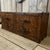 Handmade luxury leather end table with draws