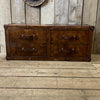 Handmade luxury leather end table with draws