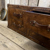 Handmade luxury leather end table with draws