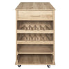 Saulk - Brown wood kitchen island