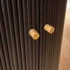 Isaac mango wood and marble bar buffet