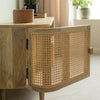 Palma mango wood and cane TV cabinet