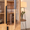 Mano acacia wood and metal display case