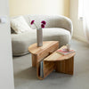 Astare round acacia wood coffee table