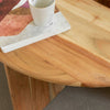 Astare round acacia wood coffee table