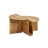 Astare round acacia wood coffee table