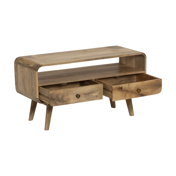 Small TV cabinet in mango wood Maëva