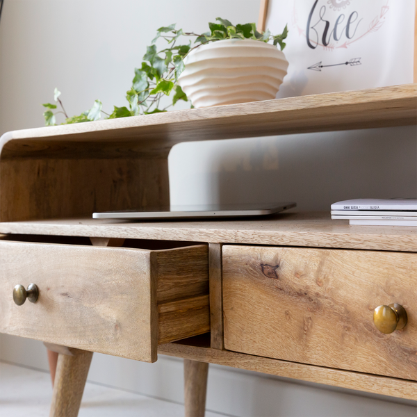 Small TV cabinet in mango wood Maëva