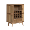 Guido pine and cane bar cabinet