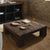 Square coffee table 100x100 cm in recycled Juvira wood