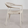 Stackable garden chair with armrests in aluminium and synthetic rattan Amatria