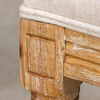 Rectangular Table Set in Mango Wood Taraz (160x90 cm) and 6 Dining Chairs in Fabric Sunna
