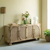 Thora mango wood and cane sideboard