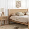 Birlea Oak Croxley Rattan 1 Drawer Bedside Table