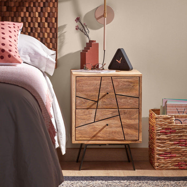 Mosaix Bed Side Table Mango Wood #1 - Duraster 