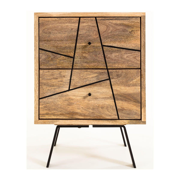 Mosaix Bed Side Table Mango Wood #1 - Duraster 
