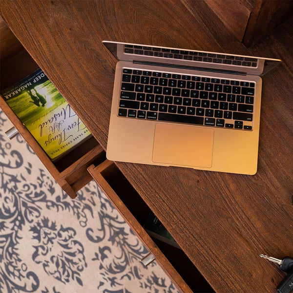 Rotterdam Solid Acacia wooden Writing Desk #1 - Duraster 