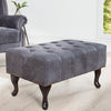 Norwich Chesterfield Antique Gray Ottoman #39 - Duraster 