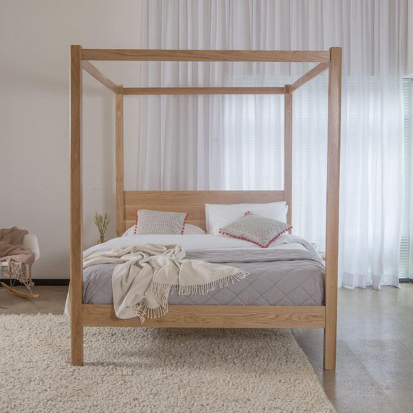 Eternal Solid Acacia Wood Four-Poster Bed #5 - Duraster 
