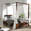 Preyas Mango wood Teak Finish Wooden Bed #17 - Duraster 