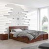 Preyas Mango wood Teak Finish Storage Wooden Bed #7 - Duraster 